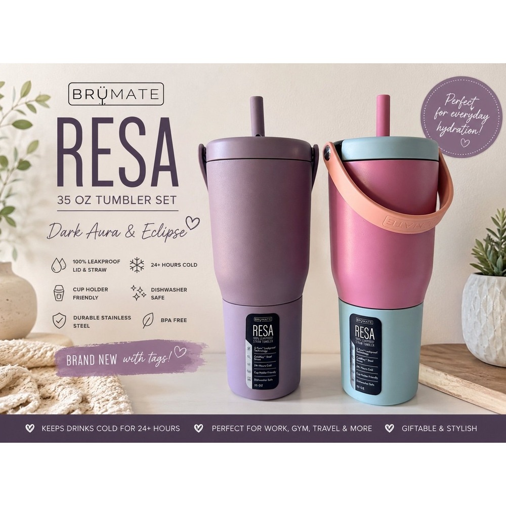 BRÜMATE RESA 35 OZ Tumbler Set Rose Taupe & Eclipse